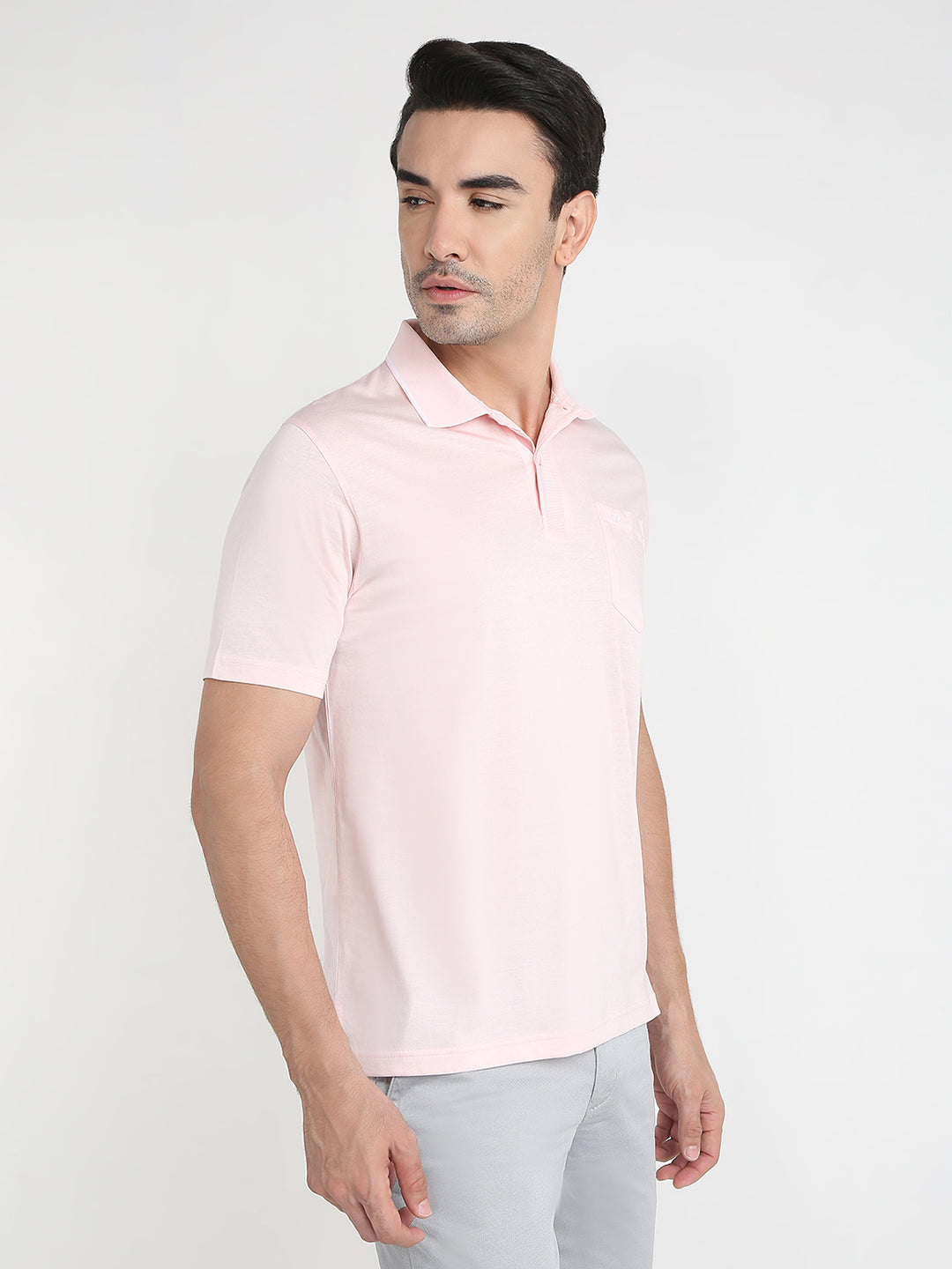 Colorplus Men Red Solid Comfort Fit Cotton Half Sleeve T-Shirt