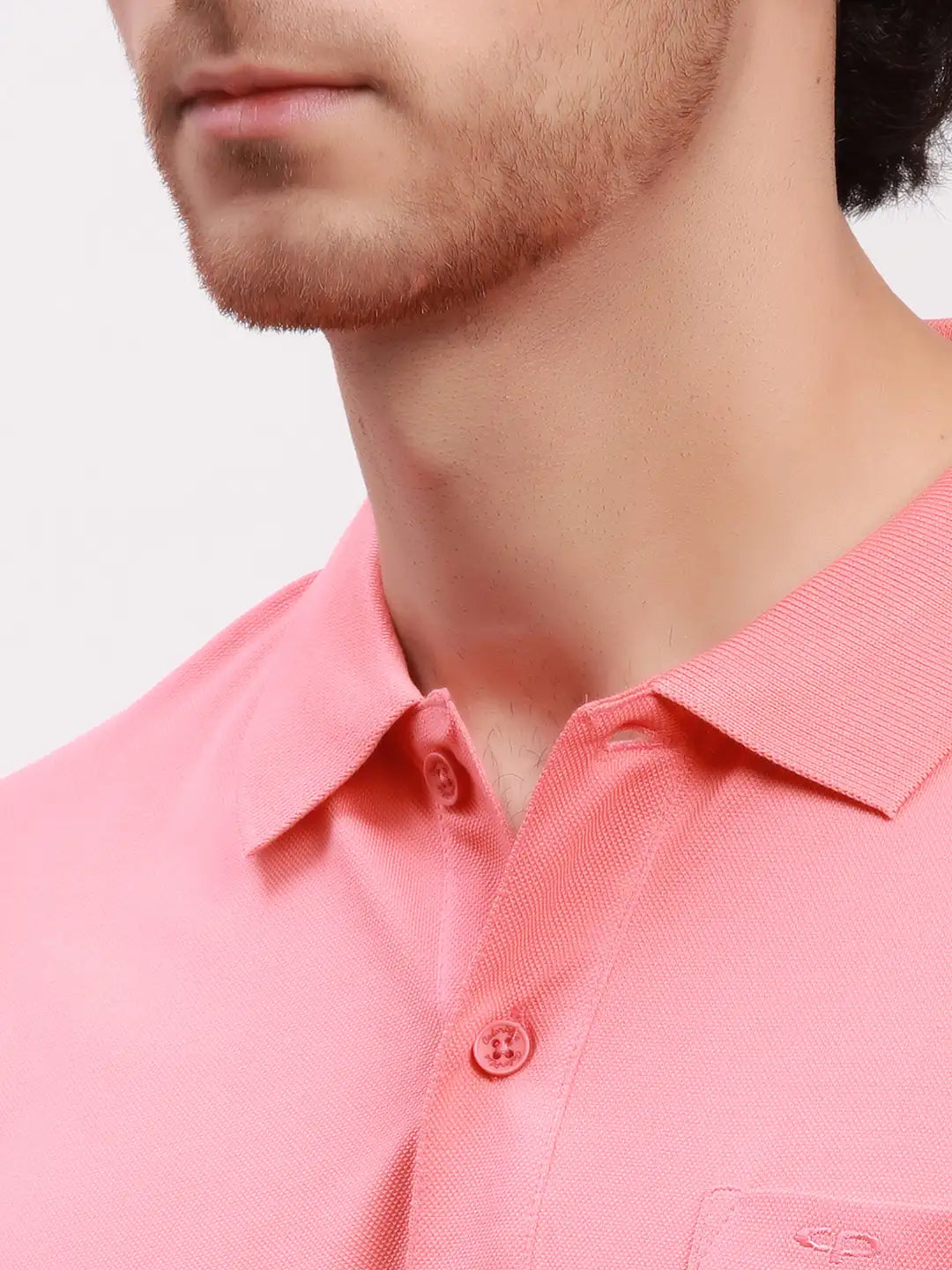 Colorplus Men Orange Solid Tailored Fit Cotton T-Shirt