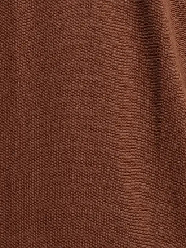 Men Brown Tailored Fit Solid Cotton Half Sleeve T-Shirt