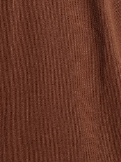 Men Brown Tailored Fit Solid Cotton Half Sleeve T-Shirt