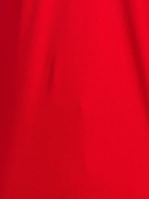 Men Red Tailored Fit Solid Cotton Half Sleeve T-Shirt