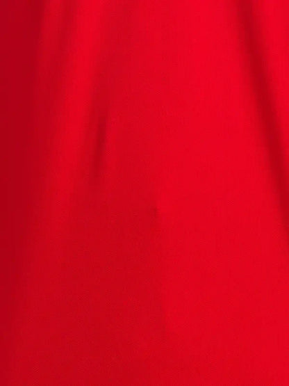 Men Red Tailored Fit Solid Cotton Half Sleeve T-Shirt