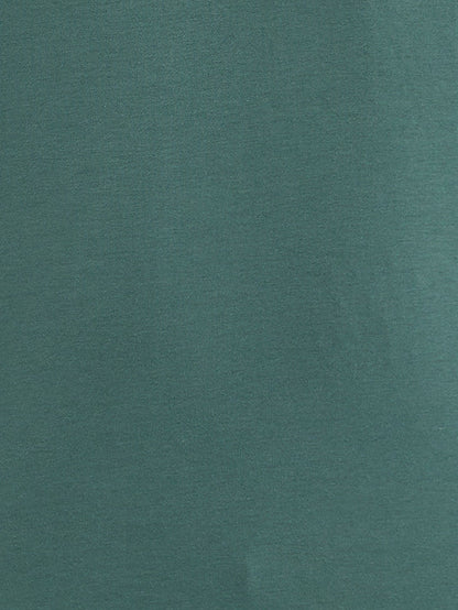Colorplus Green Solid Regular Fit Half Sleeve Cotton T-Shirt