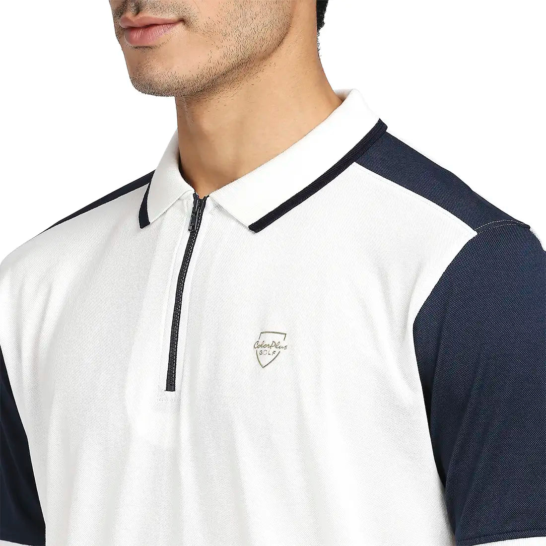 Men White Tailored Fit Solid Cotton Half Sleeve T-Shirt