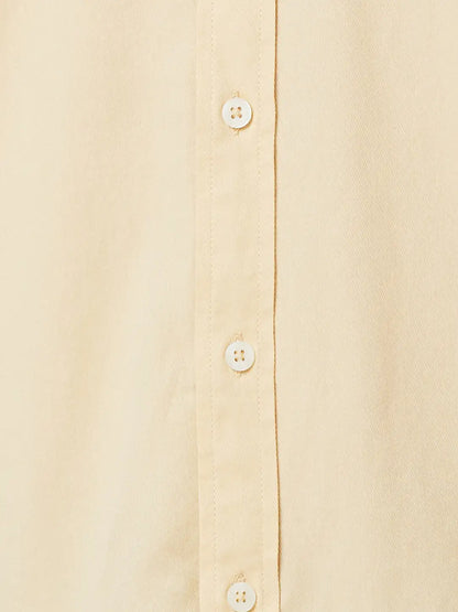 Men Yellow Comfort Fit Twill Cotton Full Sleeve Shirts