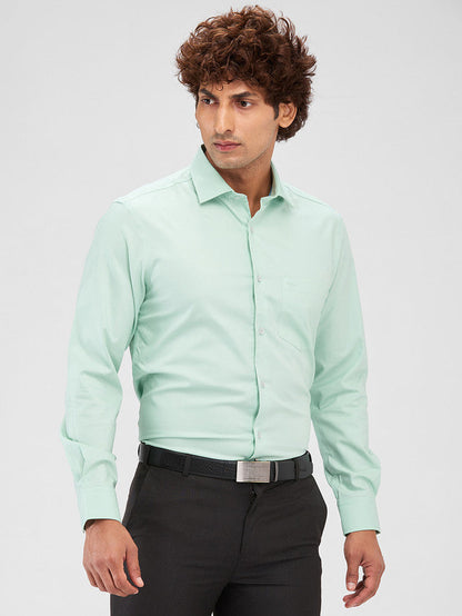 Colorplus Green Checks Regular Fit Cotton Casual Shirt