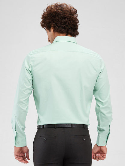 Colorplus Green Checks Regular Fit Cotton Casual Shirt