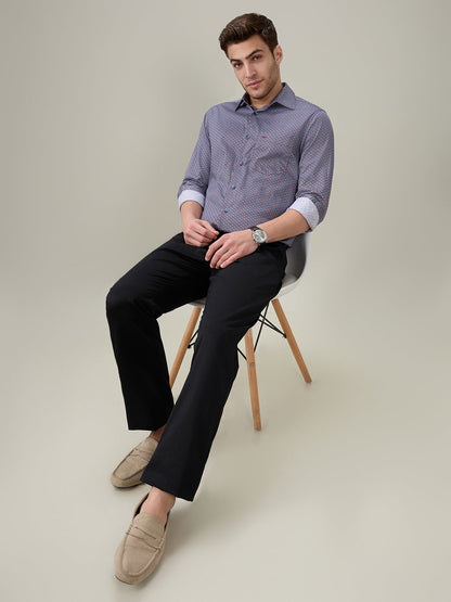 Colorplus Men Red Printed Regular Fit Cotton Full Sleeve Casual Shirt