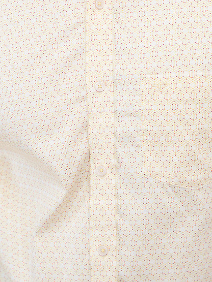 Colorplus Men Brown Printed Regular Fit Cotton Grometric Print Casual Shirt