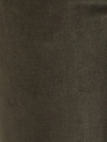 Colorplus Green Solid Piece Dyed Slim Fit Cotton Blend Trouser