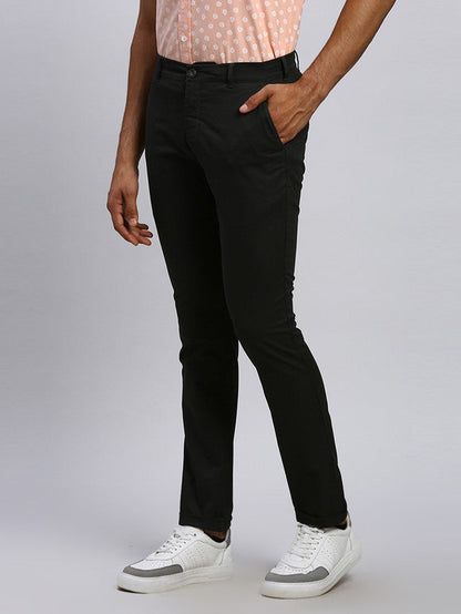 Colorplus Green Solid Piece Dyed Nuvo Fit Cotton Blend Trouser