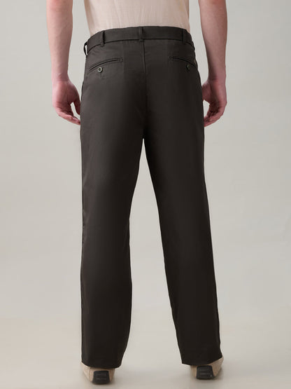 Colorplus Men Green Twill Regular Fit Cotton Trouser