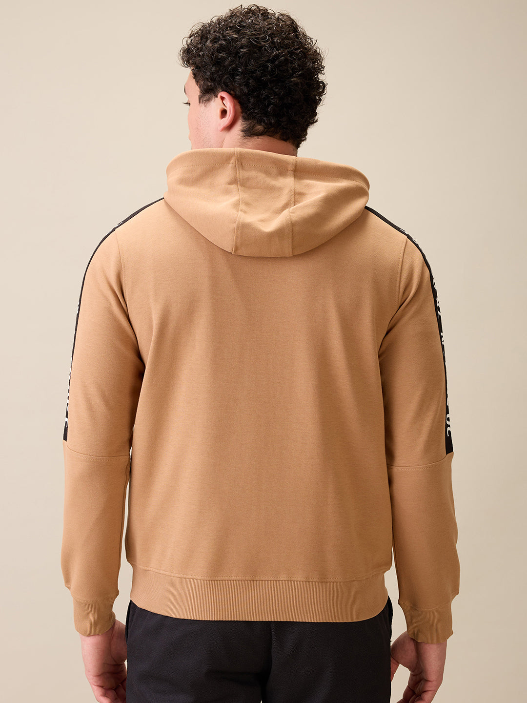 Colorplus Men Brown Solid Regular Fit Polyester Blend Full Sleeve Sweatshirt