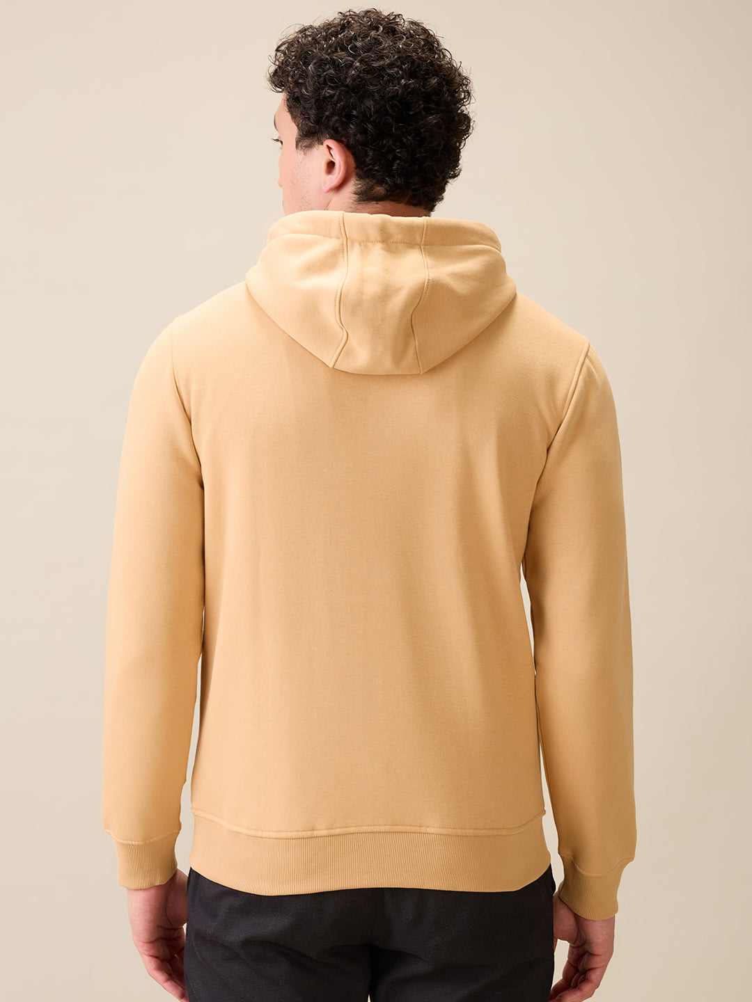 Colorplus Men Brown Solid Regular Fit Cotton Blend Full Sleeve Sweatshirt