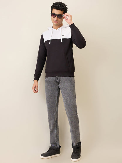 Park Avenue Men Grey Printed Slim Fit Cotton Blend Sweatshirt
