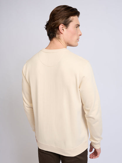 Park Avenue Men Brown Printed Slim Fit Cotton Blend Round Neck Collar Sweatshirt