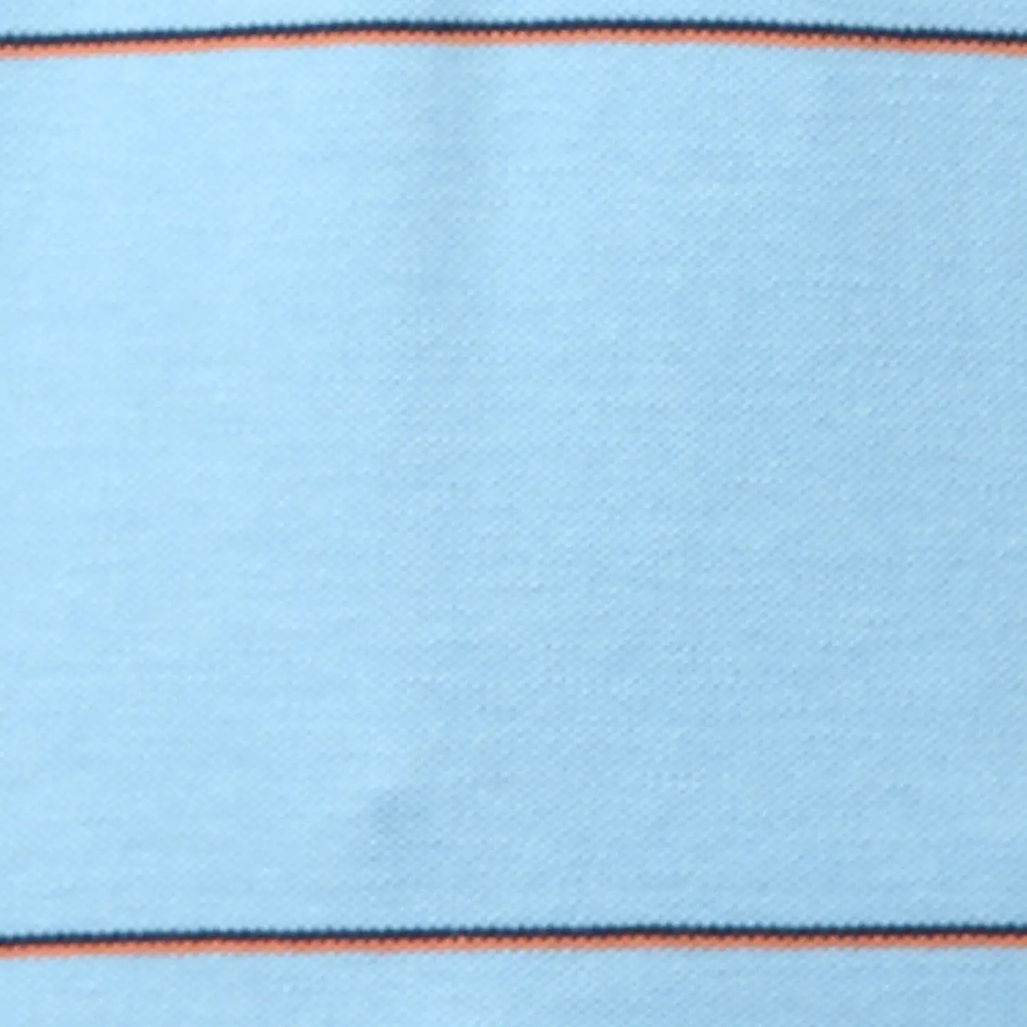 Men Blue Slim Fit Stripe Cotton Polyester Blend Round Neck Collar Polo T-Shirt