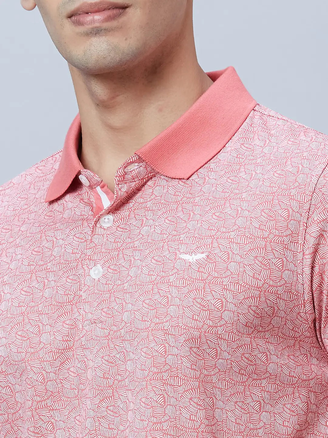 Men Red Regular Fit Print Cotton T-Shirt