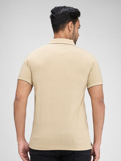 Park Avenue Men Brown Printed Slim Fit Cotton Blend T-Shirt