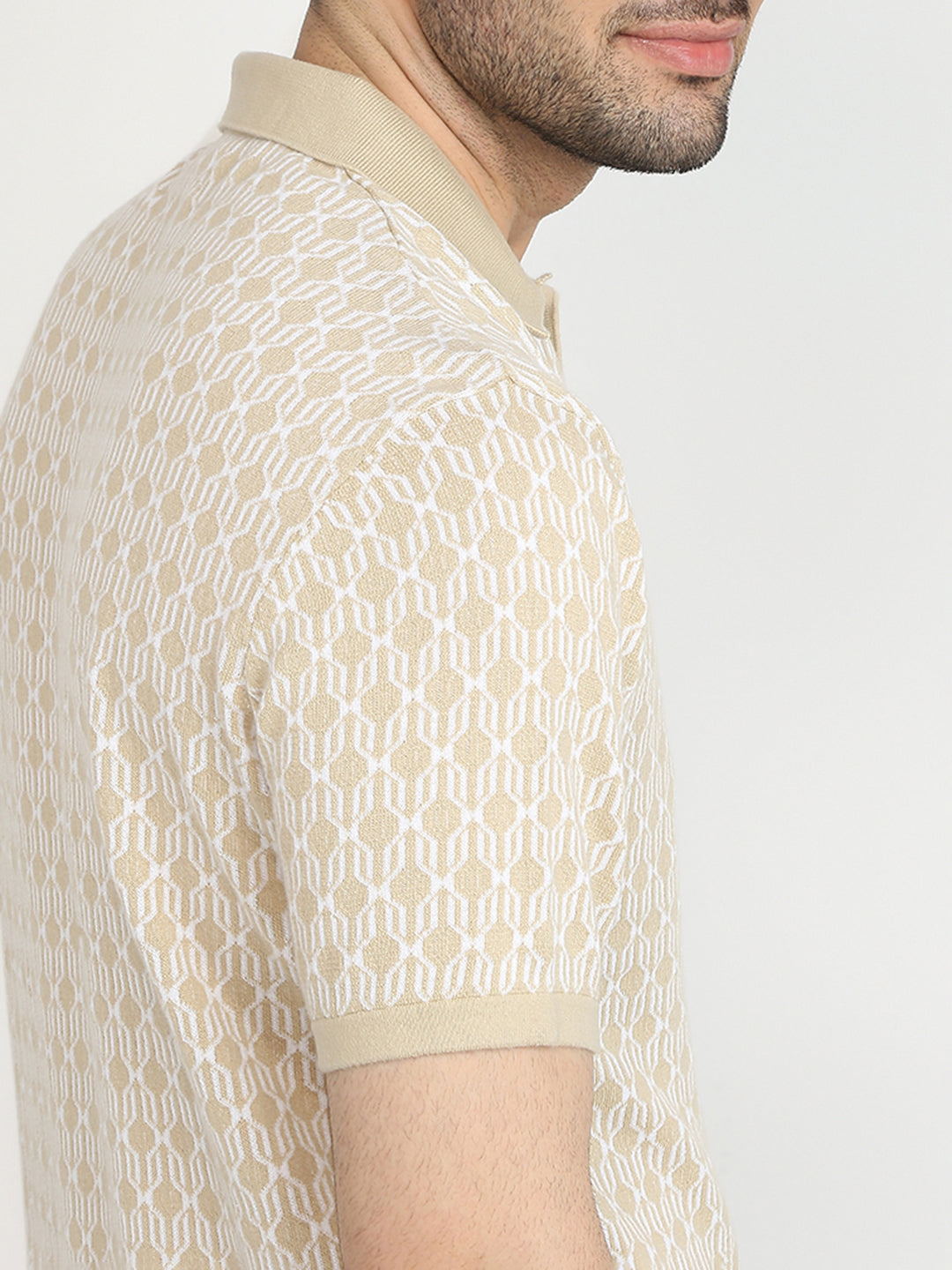 Park Avenue Men Brown Solid Slim Fit Cotton T-Shirt
