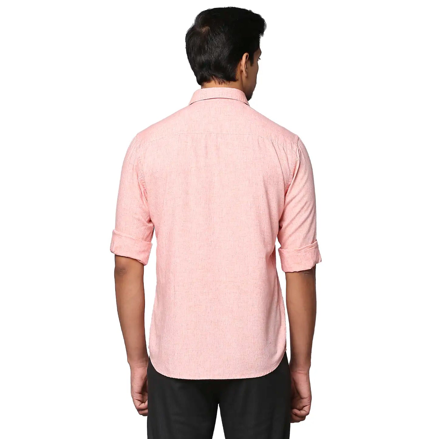 Park Avenue Men Pink Slim Fit Lyocell Blend Casual Shirt