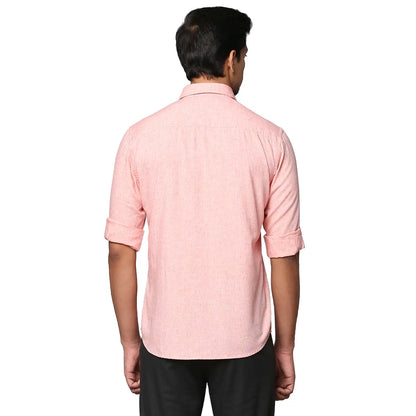 Park Avenue Men Pink Slim Fit Lyocell Blend Casual Shirt