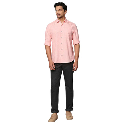 Park Avenue Men Pink Slim Fit Lyocell Blend Casual Shirt