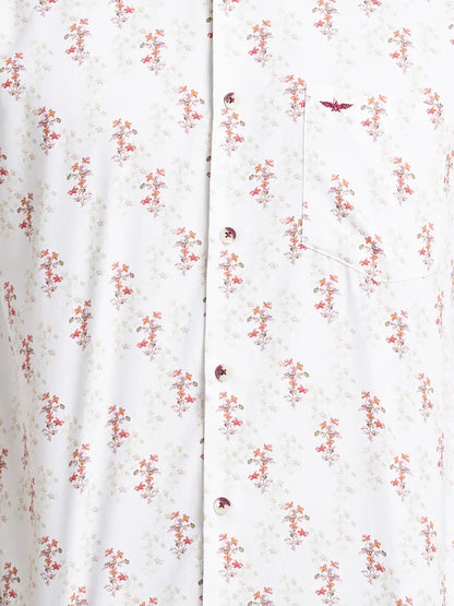 Park Avenue Men White Slim Fit Cotton Casual Shirt