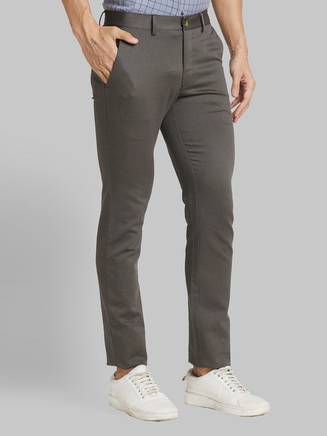 Park Avenue Green Printed Neo Fit Cotton Blend Trouser