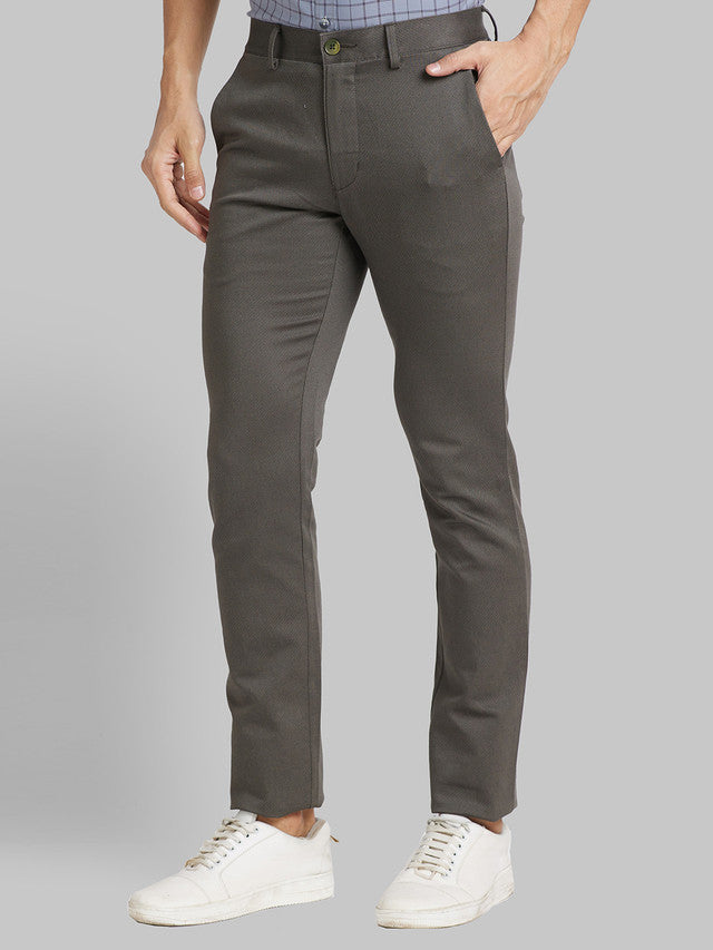 Park Avenue Green Printed Neo Fit Cotton Blend Trouser