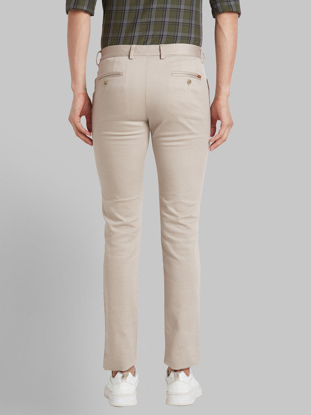 Park Avenue Brown Printed Neo Fit Cotton Blend Trouser