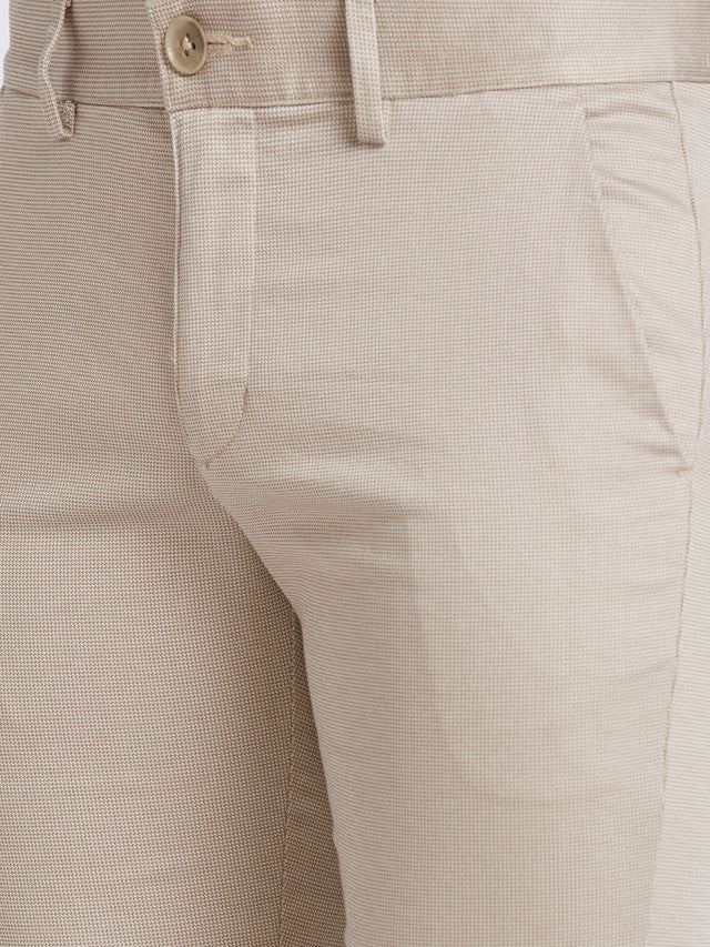 Park Avenue Brown Printed Neo Fit Cotton Blend Trouser