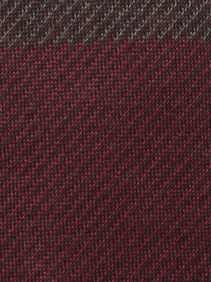 Park Avenue Men Brown Stripe Regular Acrylic Blend Full Sleeve Sweater