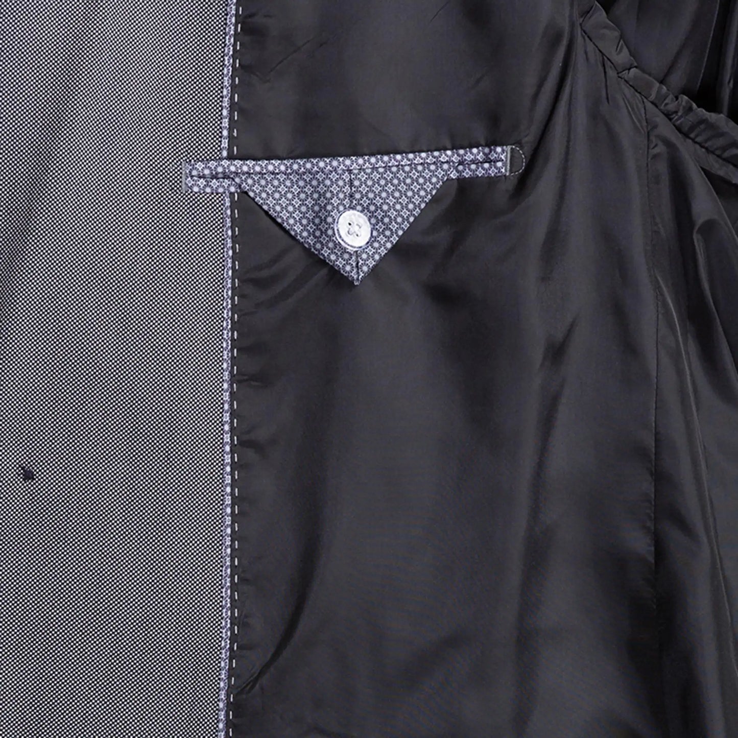 Men Black Regular Fit Structure Terylene Rayon Blend Suit