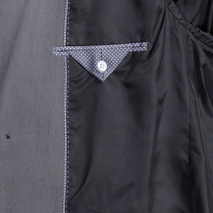 Men Black Regular Fit Structure Terylene Rayon Blend Suit