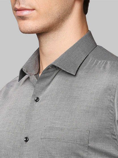Park Avenue Men Grey Slim Fit Structured Shirt