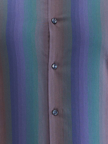 Park Avenue Brown Structure Slim Fit Cotton Formal Shirt