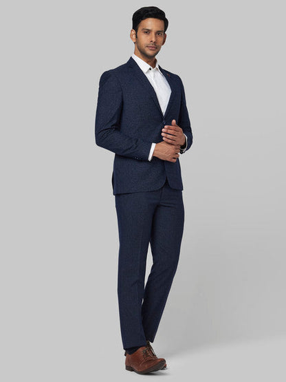 Park Avenue Men Blue Structure Neo Fit Terylene Blend Suit