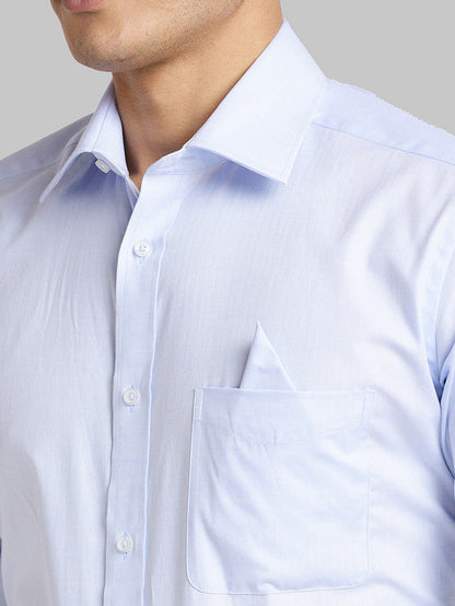 Park Avenue Blue Structure Luxus Fit Cotton Formal Shirt
