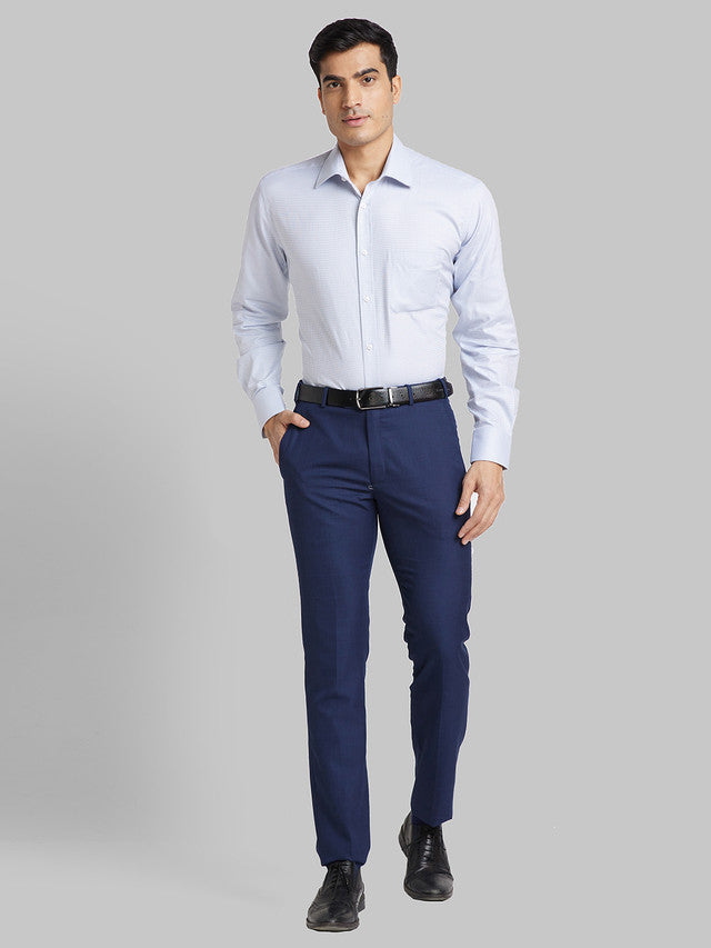 Park Avenue Grey Structure Luxus Fit Cotton Formal Shirt