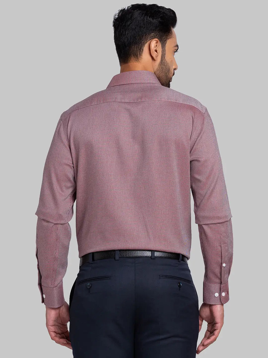 Park Avenue Men Brown Regular Fit Structure Cotton Formal Shirt