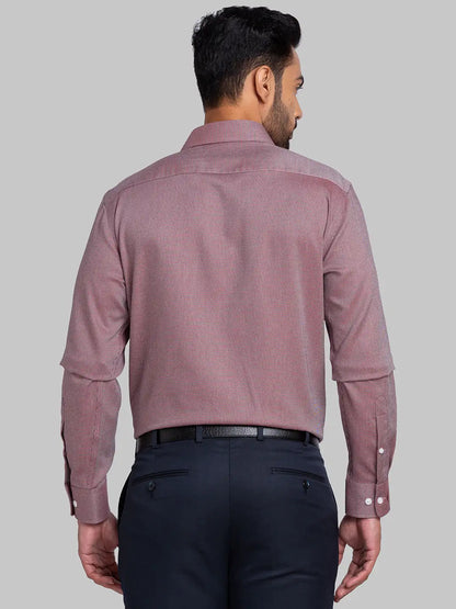 Park Avenue Men Brown Regular Fit Structure Cotton Formal Shirt