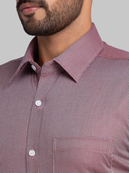 Park Avenue Men Brown Regular Fit Structure Cotton Formal Shirt