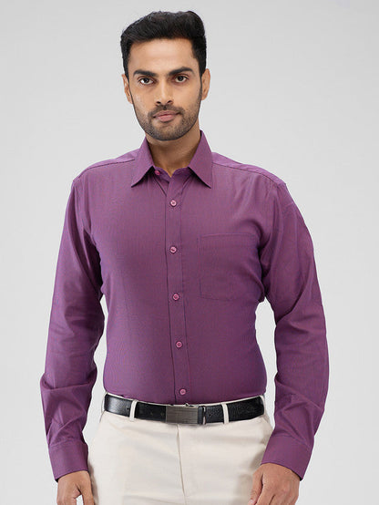 Park Avenue Purple Structure Regular Fit Cotton Formal Shirt