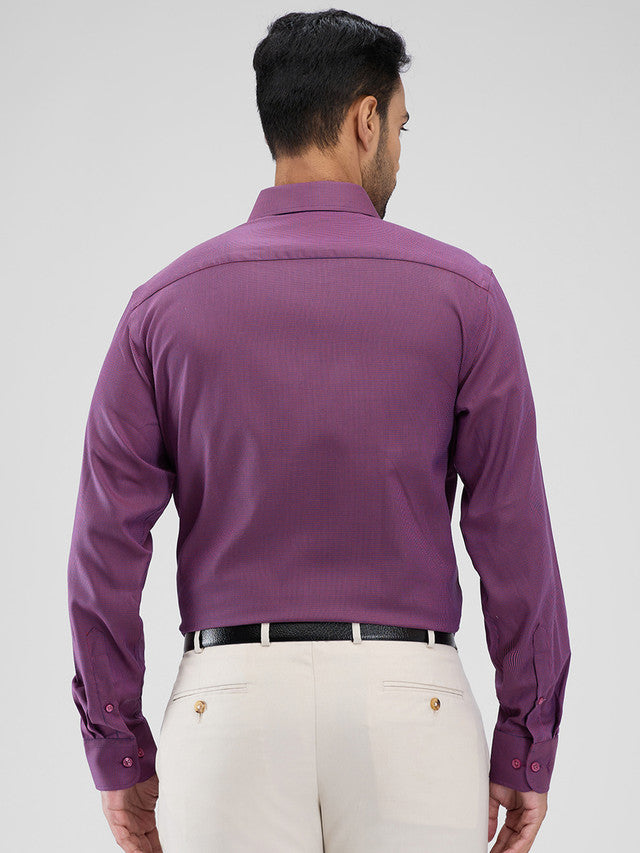 Park Avenue Purple Structure Regular Fit Cotton Formal Shirt