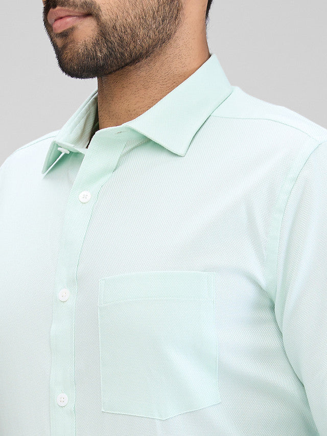 Park Avenue Green Structure Regular Fit Cotton Formal Shirt