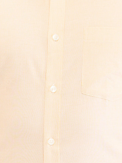 Park Avenue Yellow Structure Regular Fit Cotton Formal Shirt
