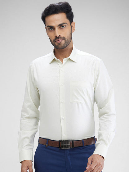 Park Avenue Green Structure Regular Fit Cotton Formal Shirt