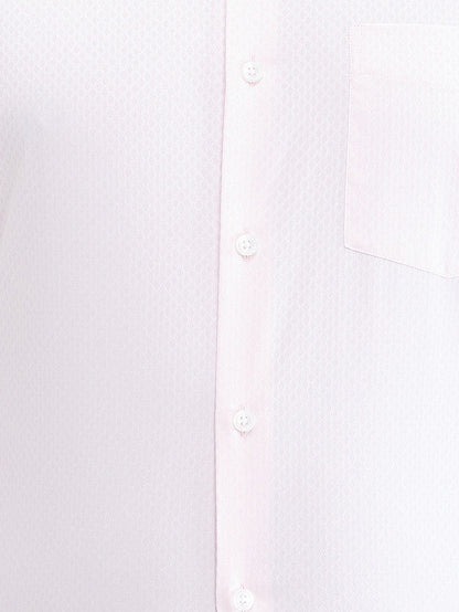 Park Avenue Men Pink Structured Regular Fit Cotton Formal Shirt