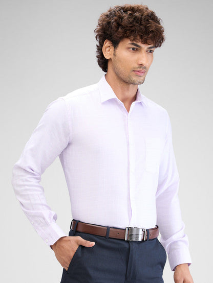 Park Avenue Purple Checks Regular Fit Cotton Formal Shirt